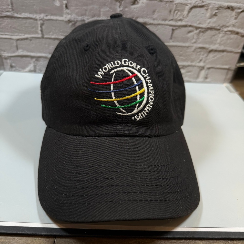 World Golf Championships Golf Hat Cap Black Bridgestone WGC Adjustable Buckle
